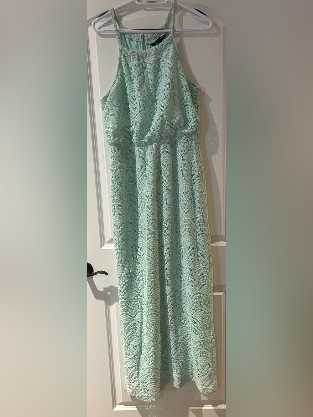 Women’s Mint Crochet Maxi Dress